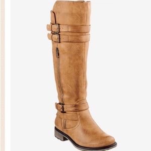 Bare Traps Sheela Light Tan Riding Boots Sz 8